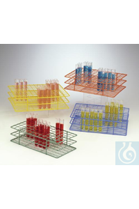 SP Bel-Art Poxygrid Test Tube Rack; For 13-16mmTubes, 48 Places, Green SP...